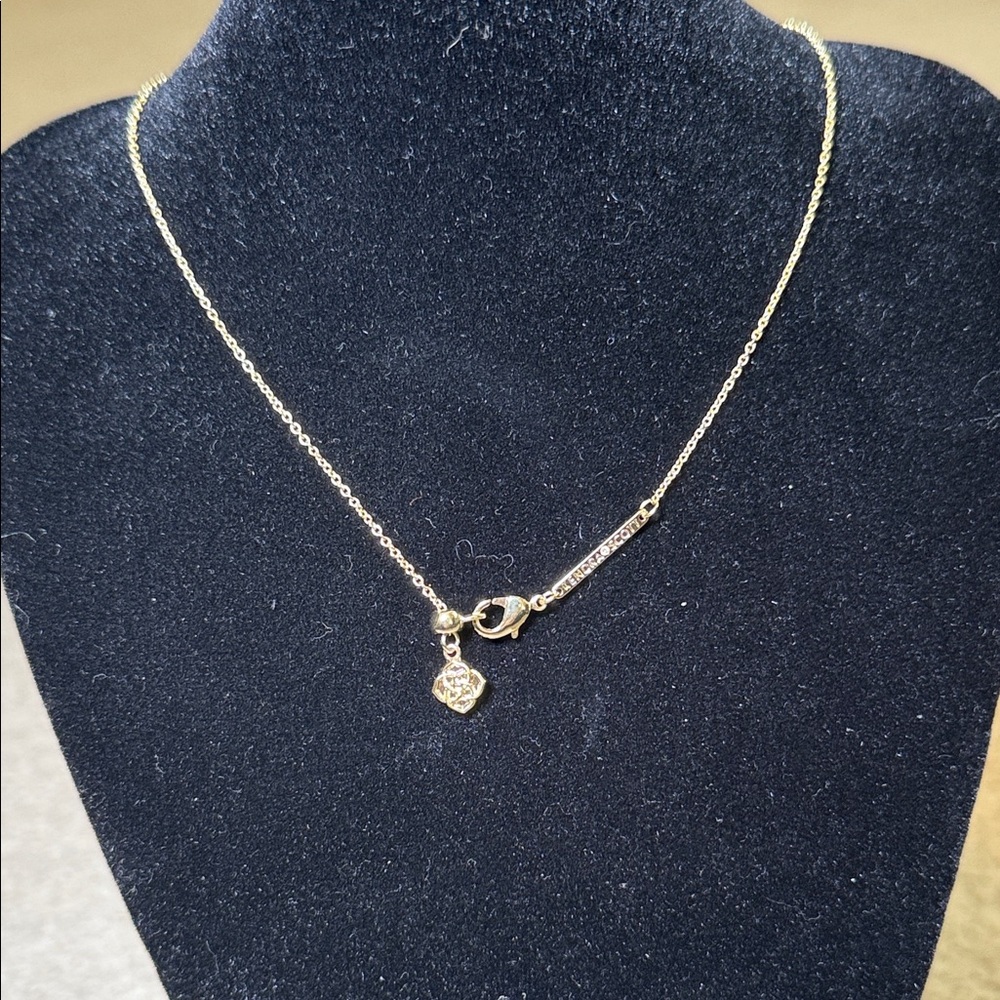 Kendra Scott Gold Necklace with Pink Pendant - Picture 6 of 7